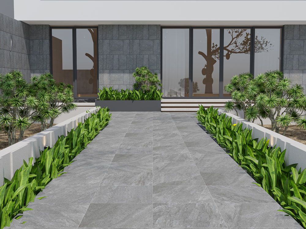 Matte Grey 24" x 24" 20 mm Paver Outdoor Tile
