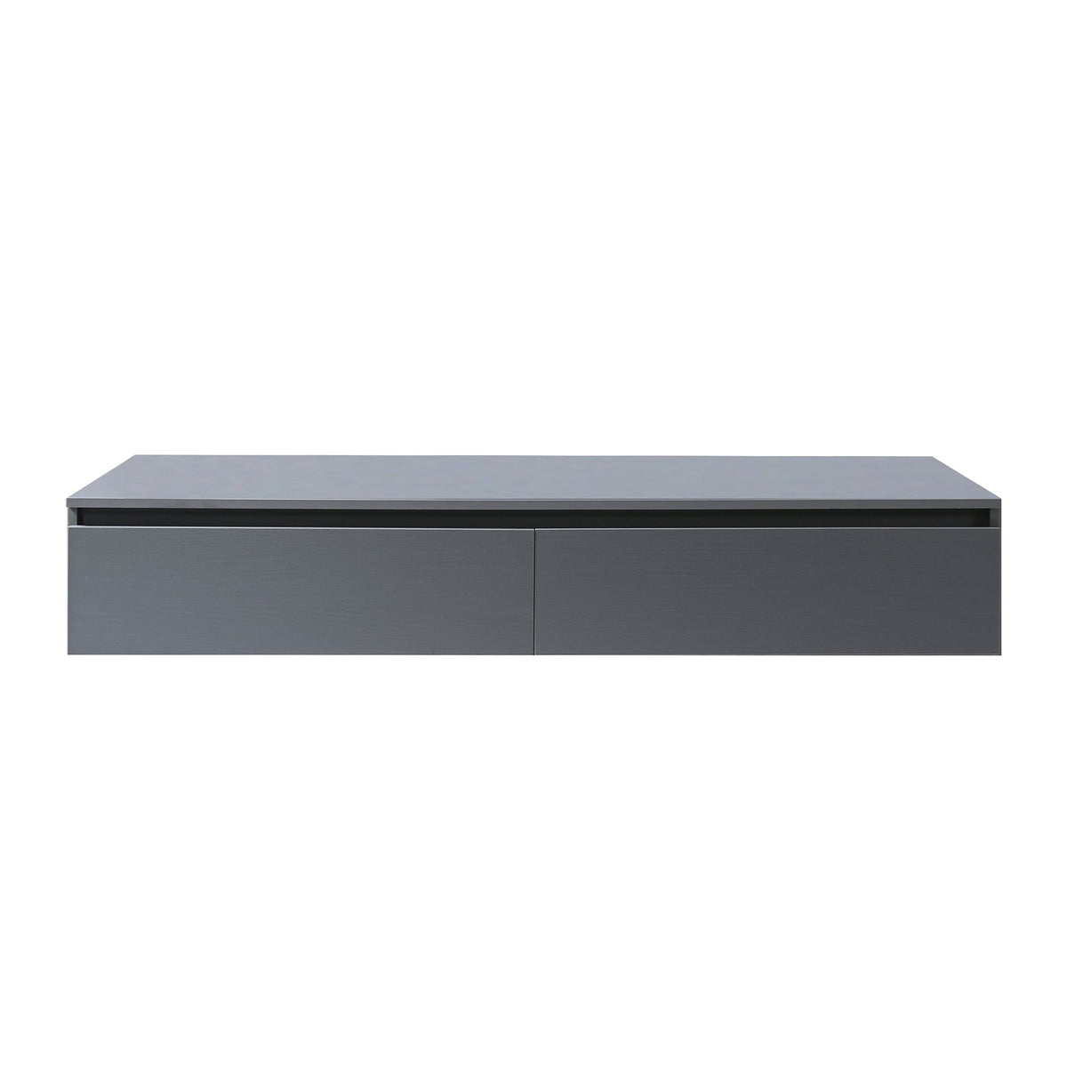 Avenir 59 Inch Wall Mount Double Sink Bathroom Vanity, French Grey - manufacturer photo