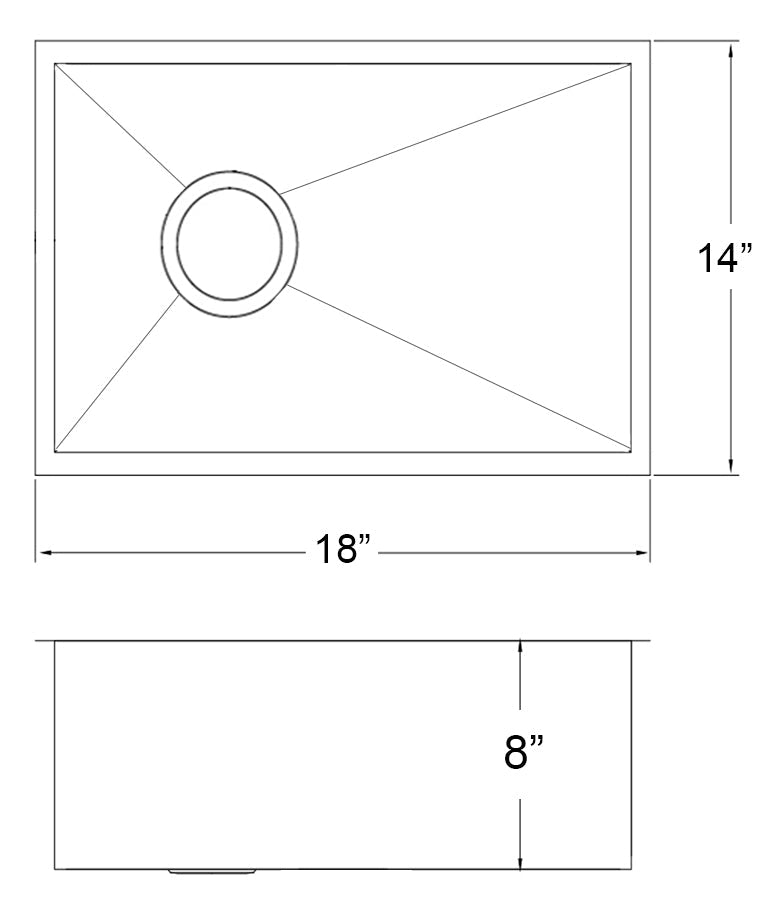 14 Inch PVD Black Bar Sink - manufacturer photo