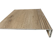Woden vinyl stair board and riser set profile