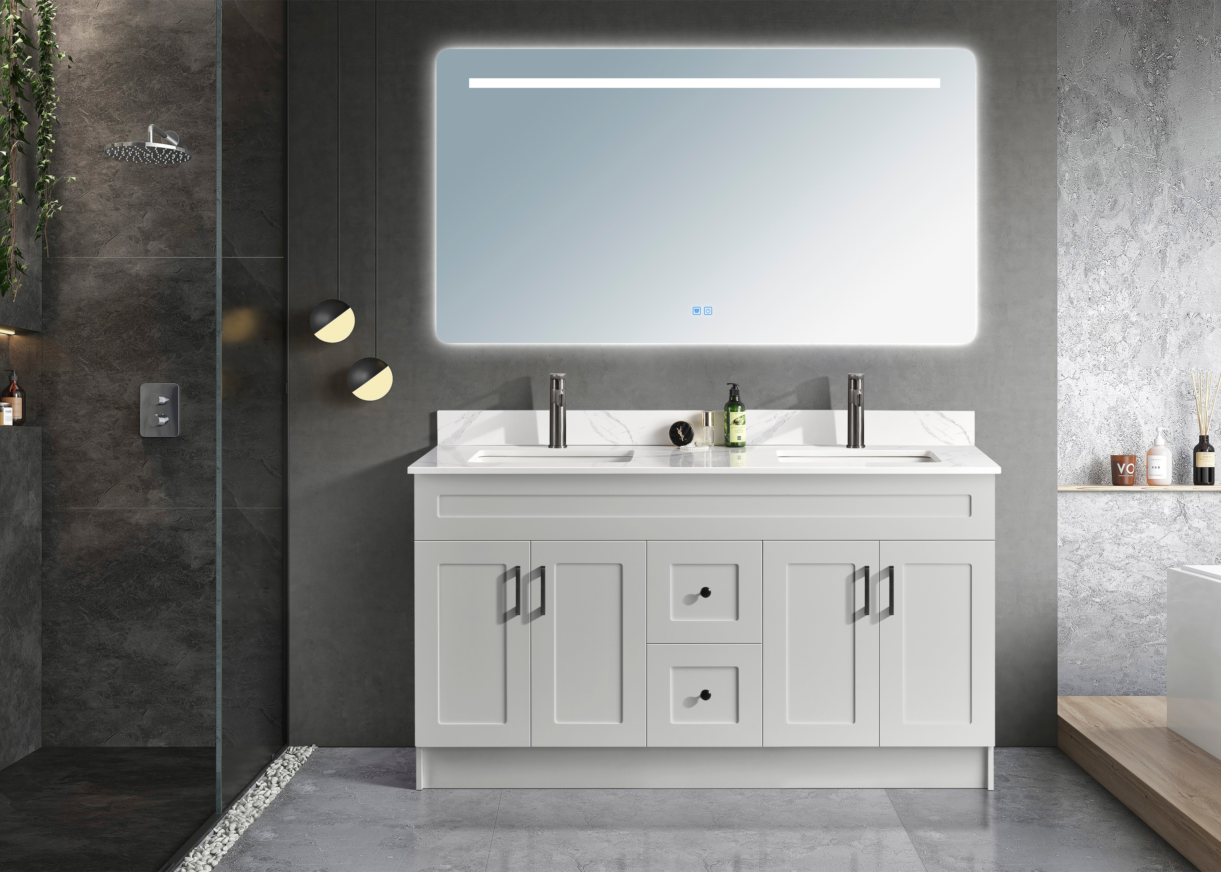Classic Series 60” Double Freestanding Bathroom Vanity