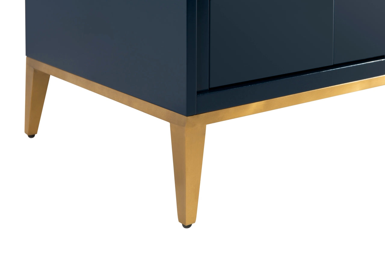 Divani 60" Solid Wood Freestanding Bathroom Vanity with Quartz Countertop