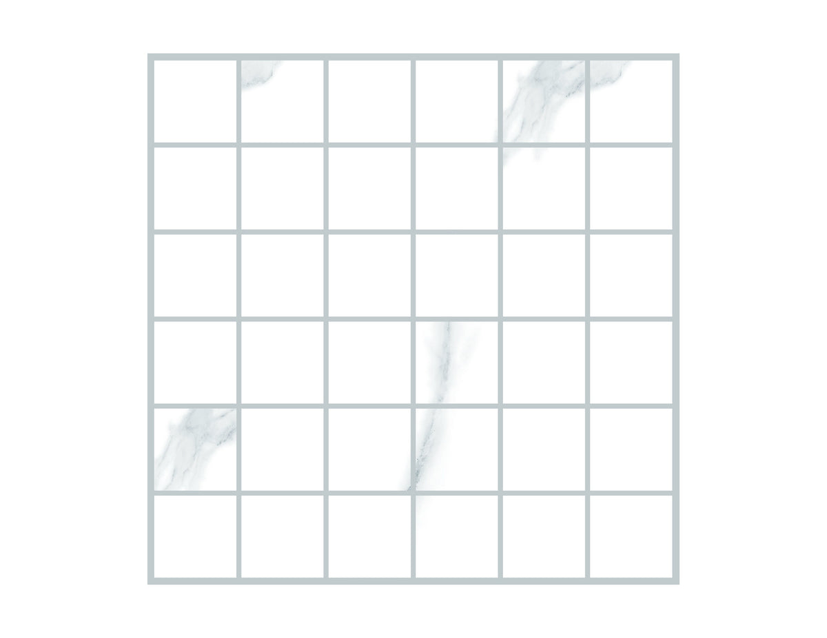 Statuario Square Matte Porcelain Tile - Statuario 2" x 2"