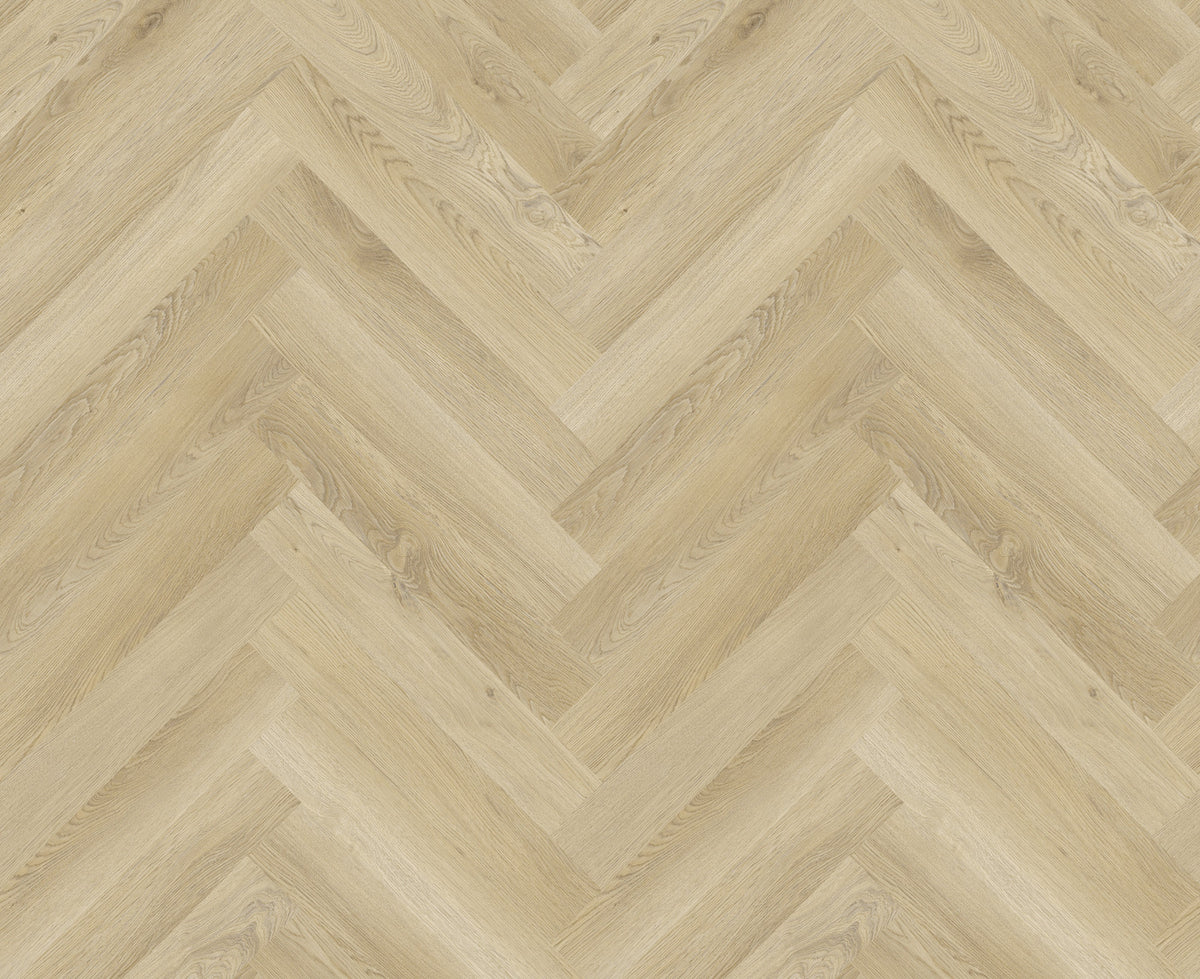 Woden H04 Light Champagne — Vinyl Herringbone Collection Vinyl Flooring — flooring colour and grain