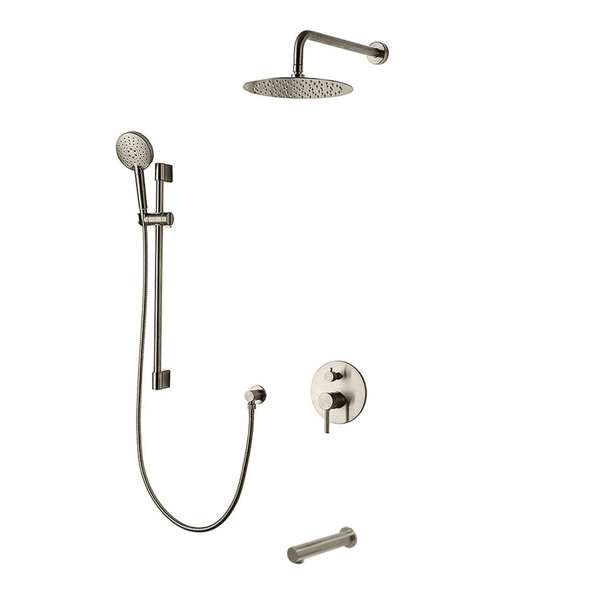 Kodaen 10-Inch Elegante Pressure-Balanced Shower System with Sliding Hand Shower & Tub Spout