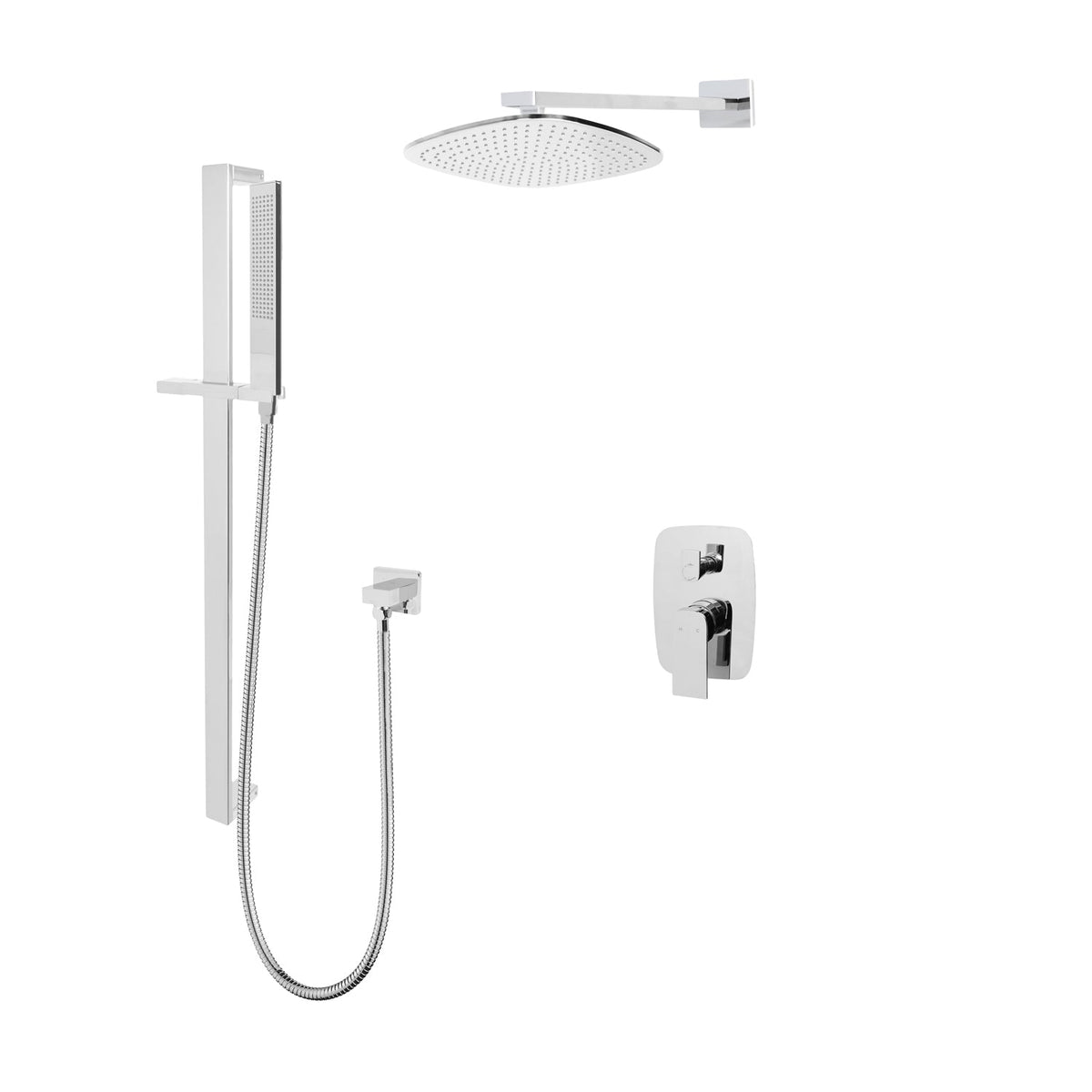 Kodaen 12-Inch TIMELYSS Pressure-Balanced Shower System with Sliding Hand Shower