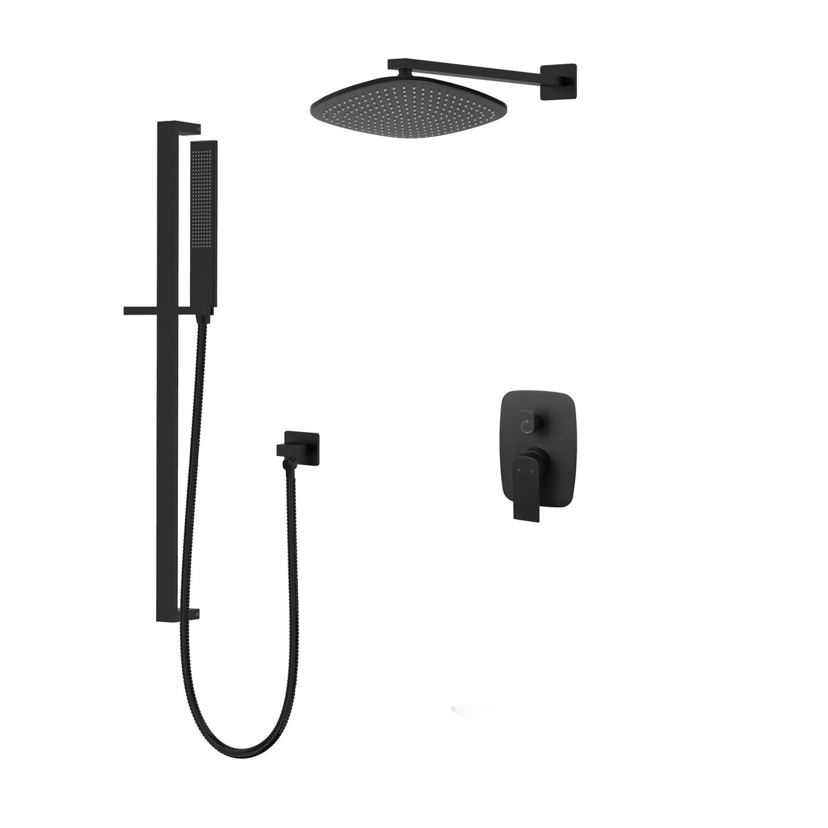 Kodaen 12-Inch TIMELYSS Pressure-Balanced Shower System with Sliding Hand Shower
