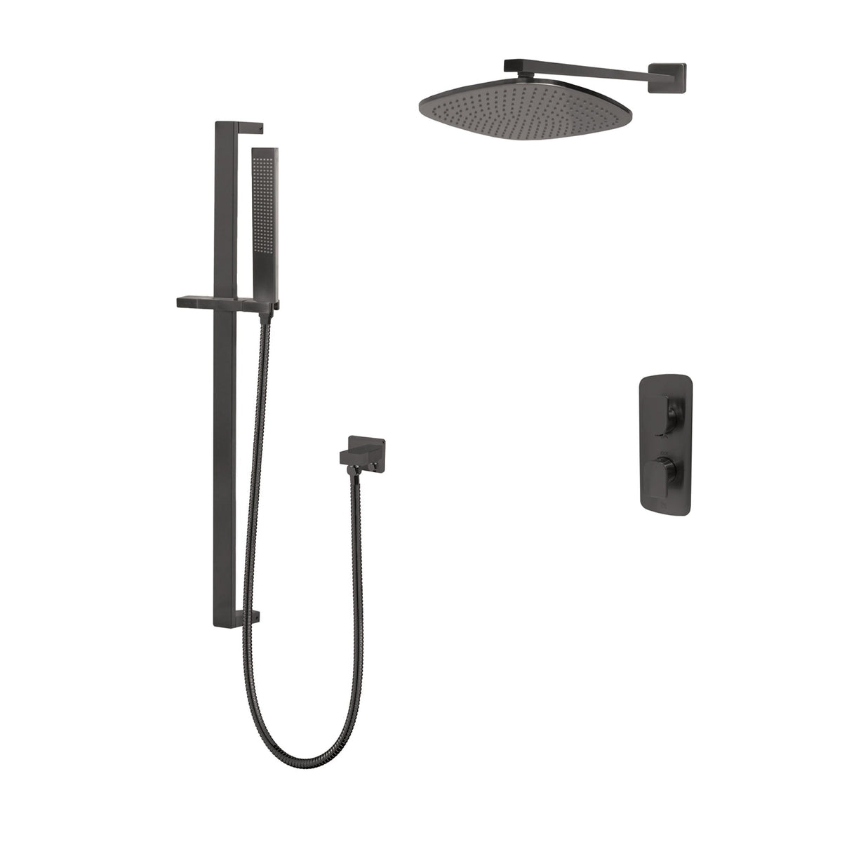 Kodaen 12-Inch TIMELYSS Thermostatic Shower System with Sliding Hand Shower