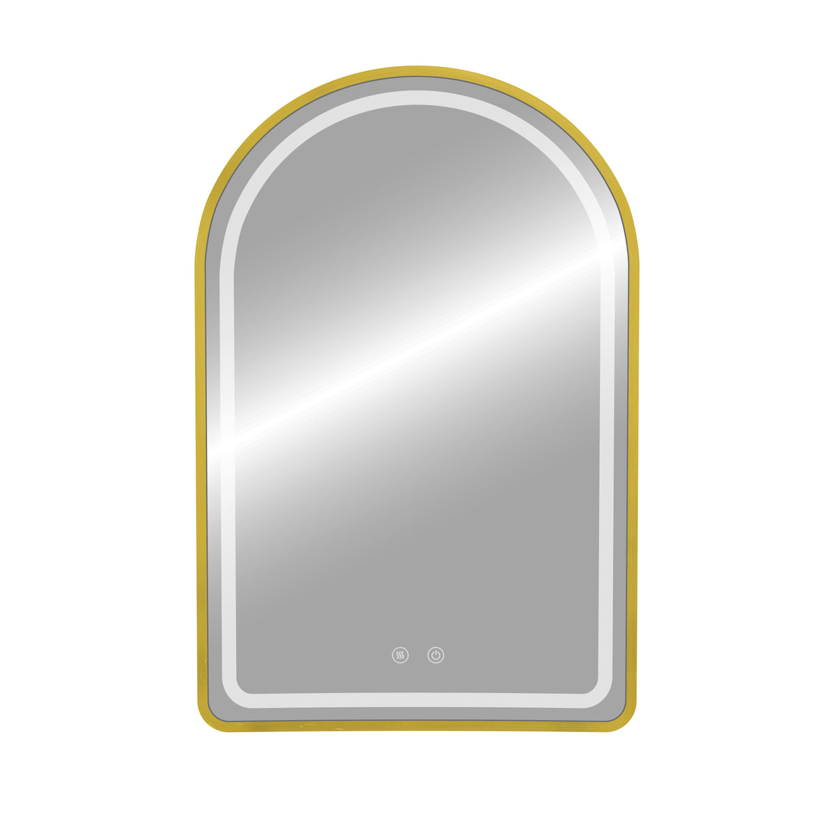 Kodaen 24 x 36 in Arch Framed Front-Lit LED Bathroom Mirror