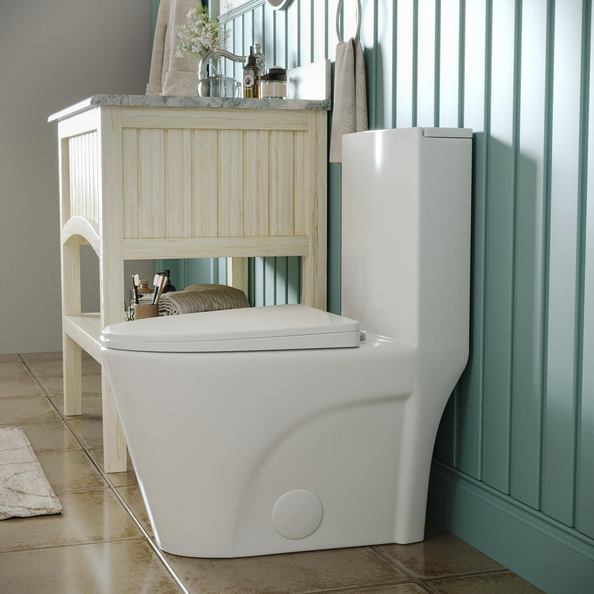 Kodaen Compact Elongated One-Piece Toilet