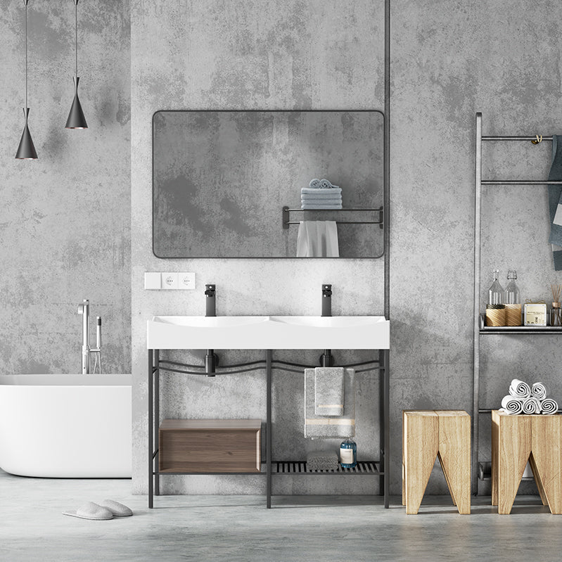 Kodaen European Single Bathroom Vanity with Ceramic Vanity Top
