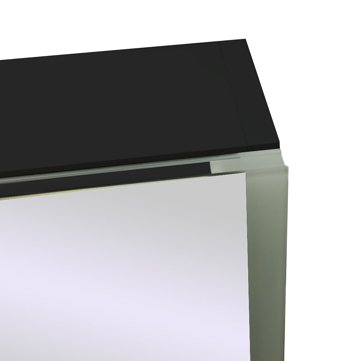 32 x 28 in LED mirror with medicine cabinet - manufacturer photo