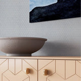 Hexagon 1" Grey Matte Porcelain Tile