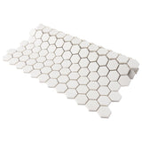 Hexagon 1" Pure White Matte Porcelain Tile