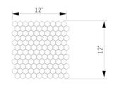 Hexagon 1" Pure White Matte Porcelain Tile