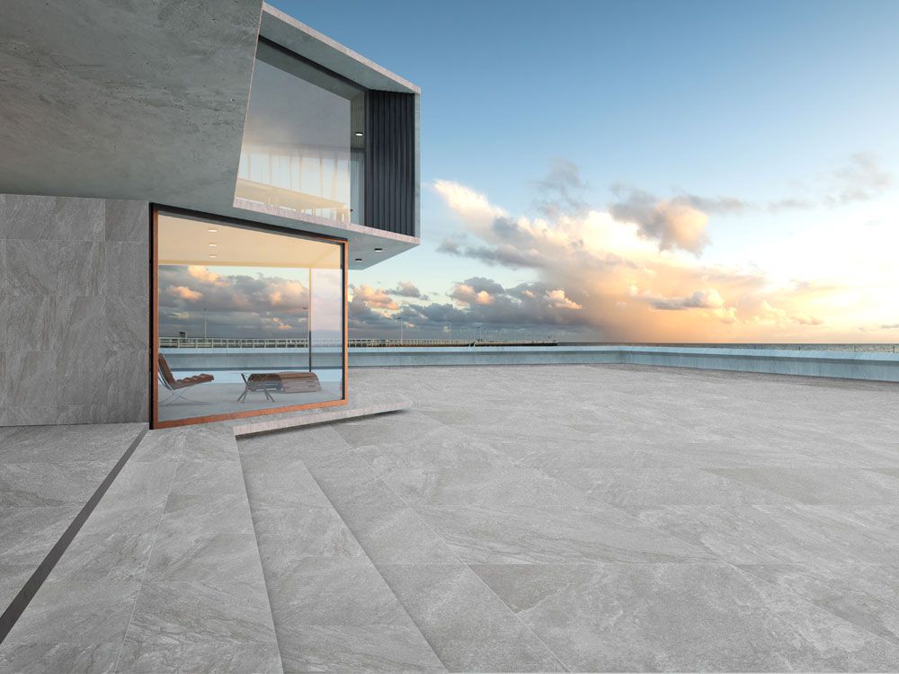 Matte Grey 24" x 24" 20 mm Paver Outdoor Tile