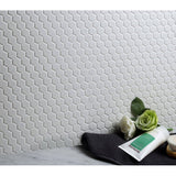 Hexagon 1" Pure White Matte Porcelain Tile