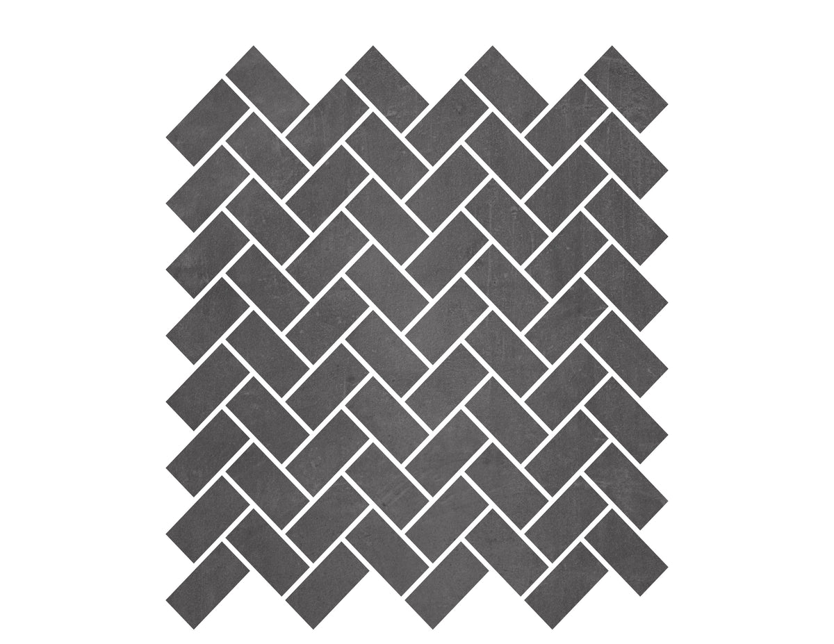 Ark Rectangle 1" x 2" Matte Porcelain Tile - Black 1" x 2"
