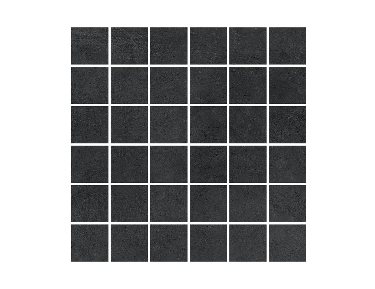 Ark Square Matte Porcelain Tile - Black 2" x 2"