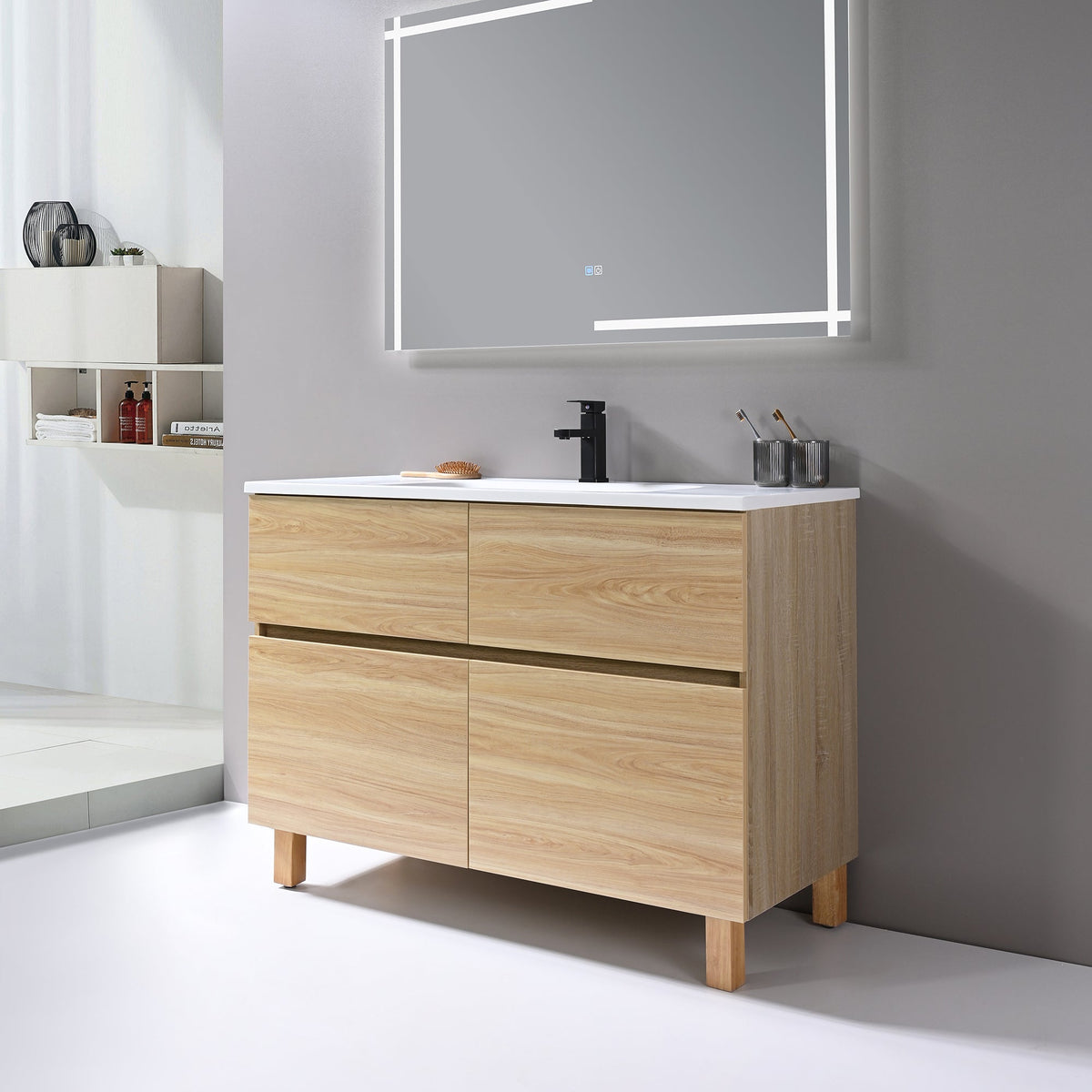 47 Inch Freestanding Bathroom Vanity with Sink, Wood - manufacturer photo
