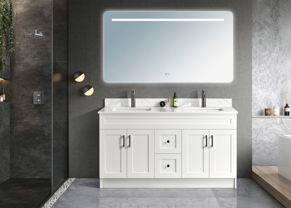 Classic Series 60” Double Freestanding Bathroom Vanity