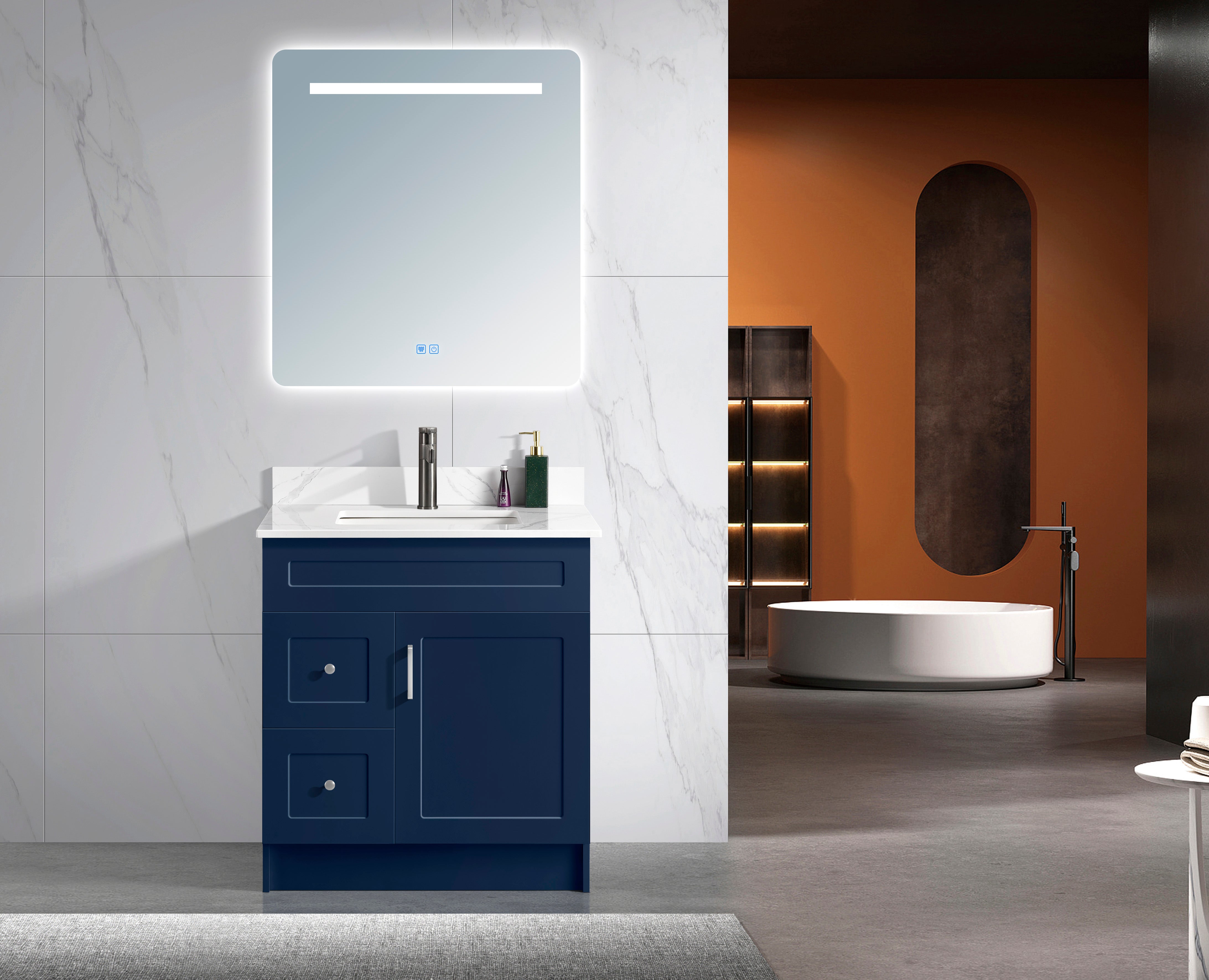 Classic Series 30” with Left Side Drawers Freestanding Bathroom Vanity