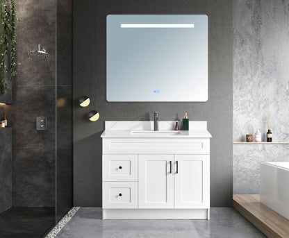 Classic Series 42” with Left Side Drawers Freestanding Bathroom Vanity