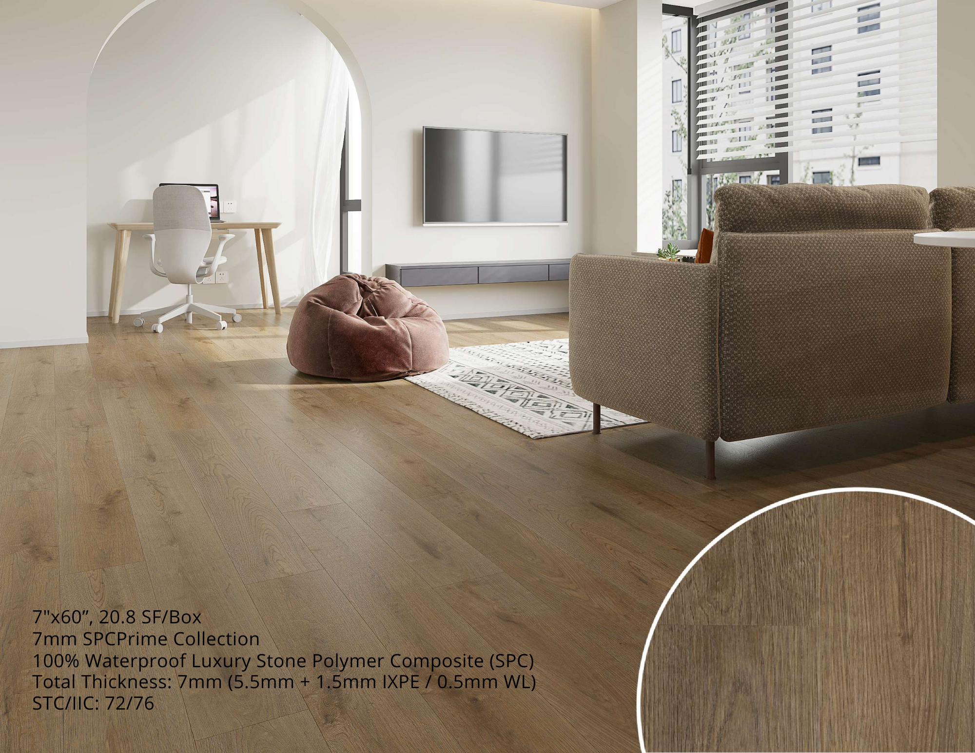 7mm SPC Vinyl Flooring Yoho