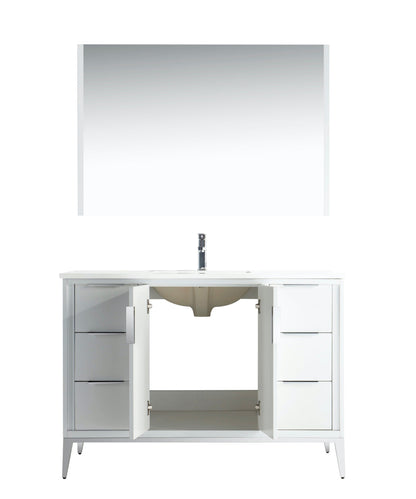 Divani 48" Solid Wood Freestanding Bathroom Vanity with Quartz Countertop