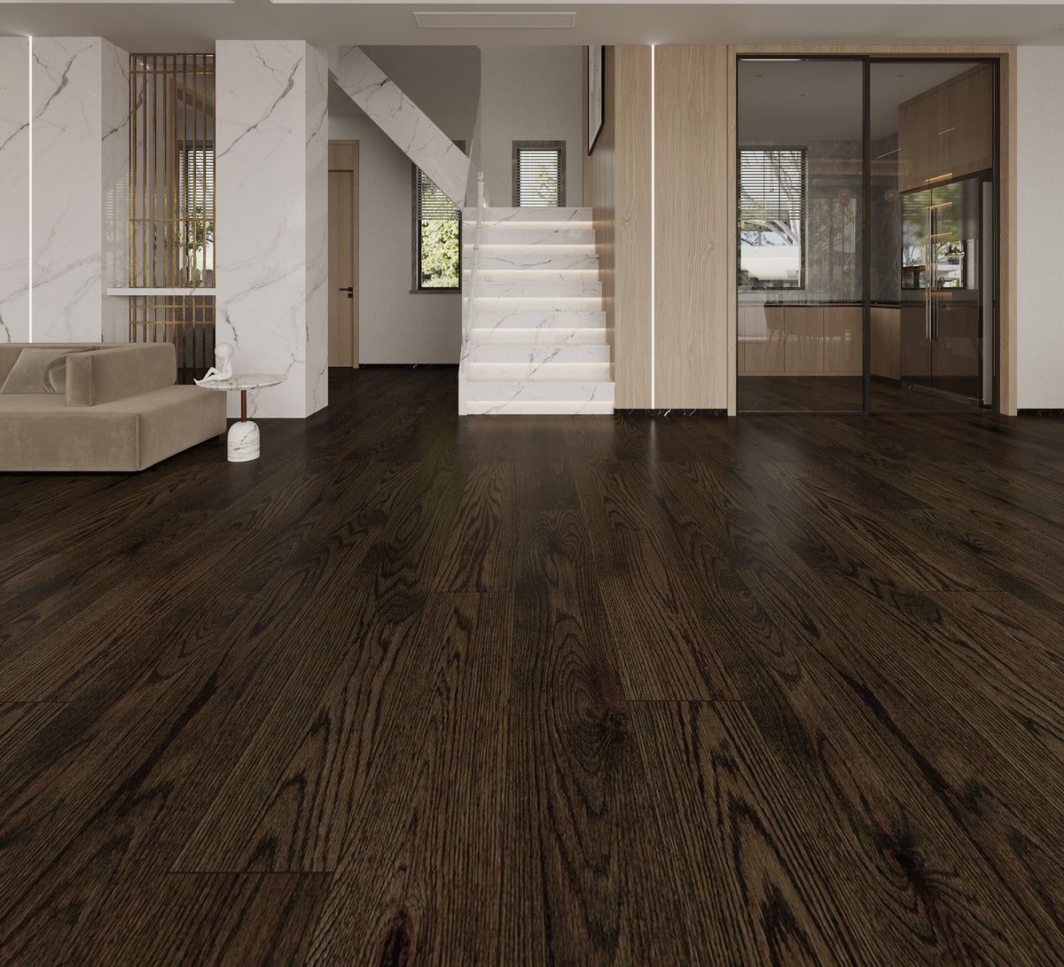 Woden Charcoal — Vermont Collection Engineered Hardwood Flooring — room scene