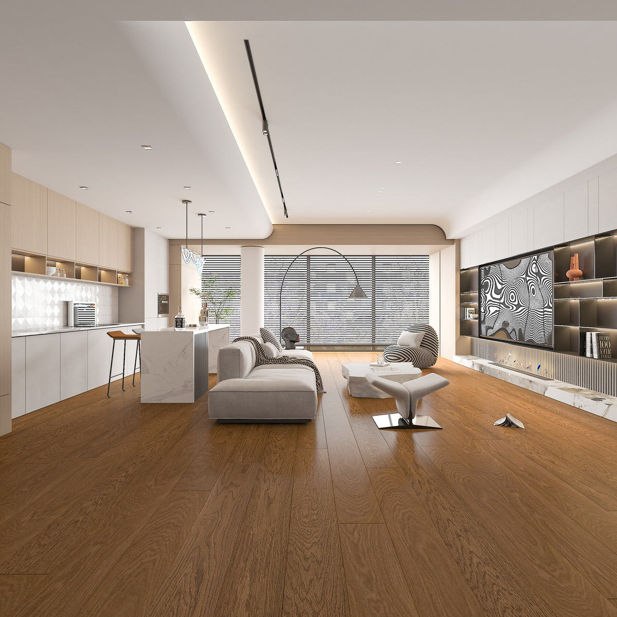 Woden Cloudbeam — Lumine Collection Engineered Hardwood Flooring — room scene