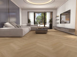 Woden H03 Honey Oak — Vinyl Herringbone Collection Vinyl Flooring — room scene