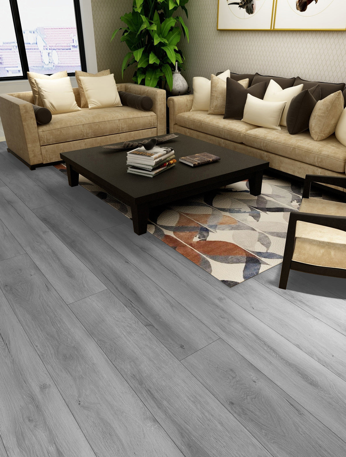 Woden 803 Ashy Stone — 8 Diamond Collection Vinyl Flooring — room scene