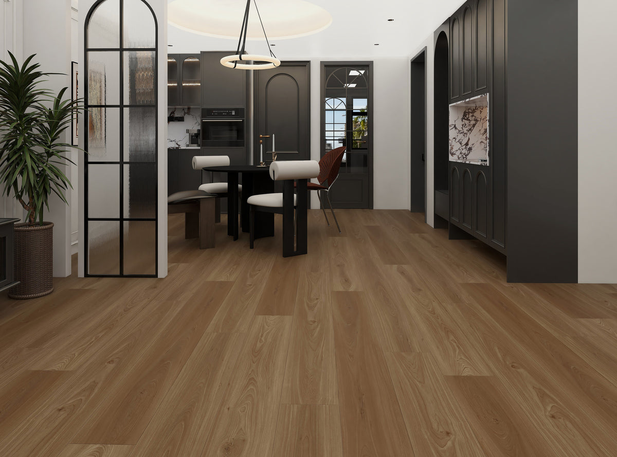 Woden 1005 Smoky Walnut — 10 Collection Vinyl Flooring — room scene