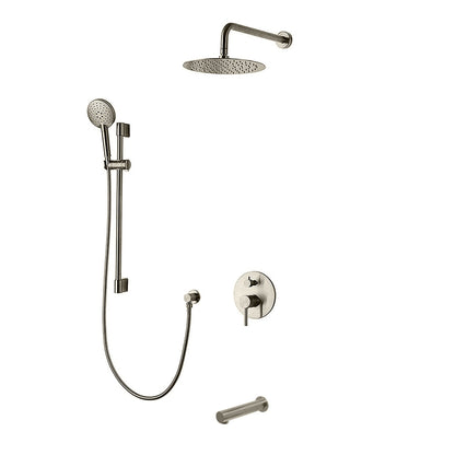 Kodaen 10-Inch Elegante Pressure-Balanced Shower System with Sliding Hand Shower & Tub Spout