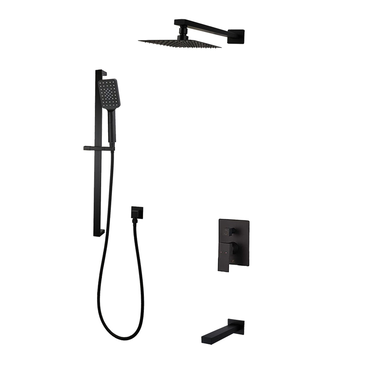 Kodaen 10-Inch Madison Pressure-Balanced Shower System with Sliding Hand Shower & Tub Spout