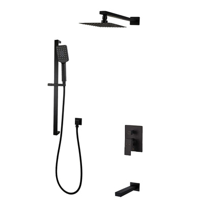 Kodaen 10-Inch Madison Pressure-Balanced Shower System with Sliding Hand Shower & Tub Spout