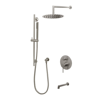 Kodaen 10-Inch NOHO Pressure-Balanced Shower System with Sliding Hand Shower & Tub Spout