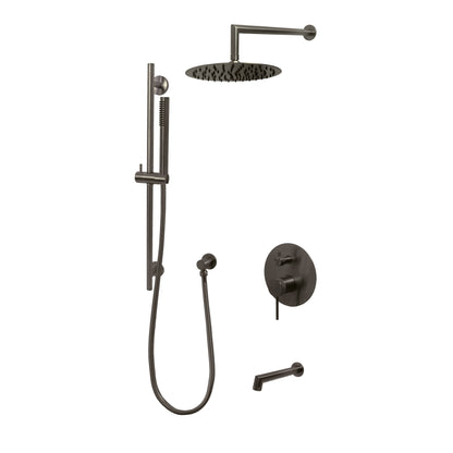 Kodaen 10-Inch NOHO Pressure-Balanced Shower System with Sliding Hand Shower & Tub Spout