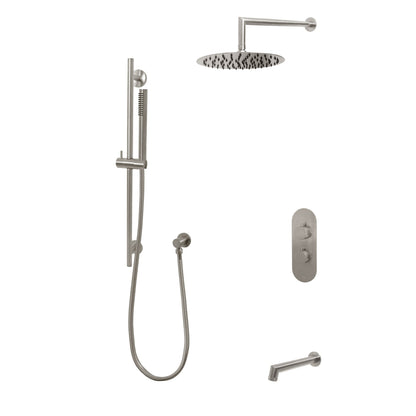 Kodaen 10-Inch NOHO Thermostatic Shower System with Sliding Hand Shower & Tub Spout