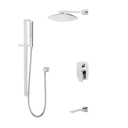 Kodaen 12-Inch TIMELYSS Pressure-Balanced Shower System with Sliding Hand Shower & Tub Spout