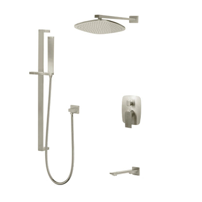 Kodaen 12-Inch TIMELYSS Pressure-Balanced Shower System with Sliding Hand Shower & Tub Spout