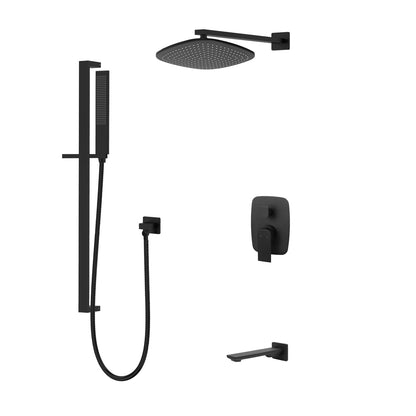 Kodaen 12-Inch TIMELYSS Pressure-Balanced Shower System with Sliding Hand Shower & Tub Spout