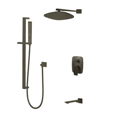 Kodaen 12-Inch TIMELYSS Pressure-Balanced Shower System with Sliding Hand Shower & Tub Spout