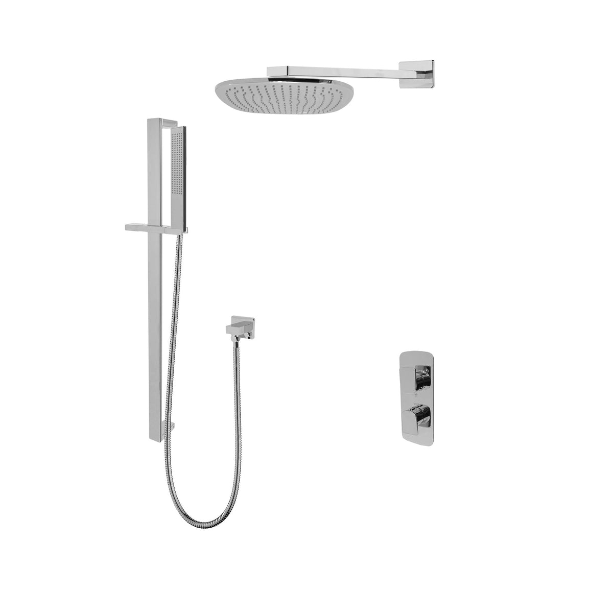 Kodaen 12-Inch TIMELYSS Thermostatic Shower System with Sliding Hand Shower