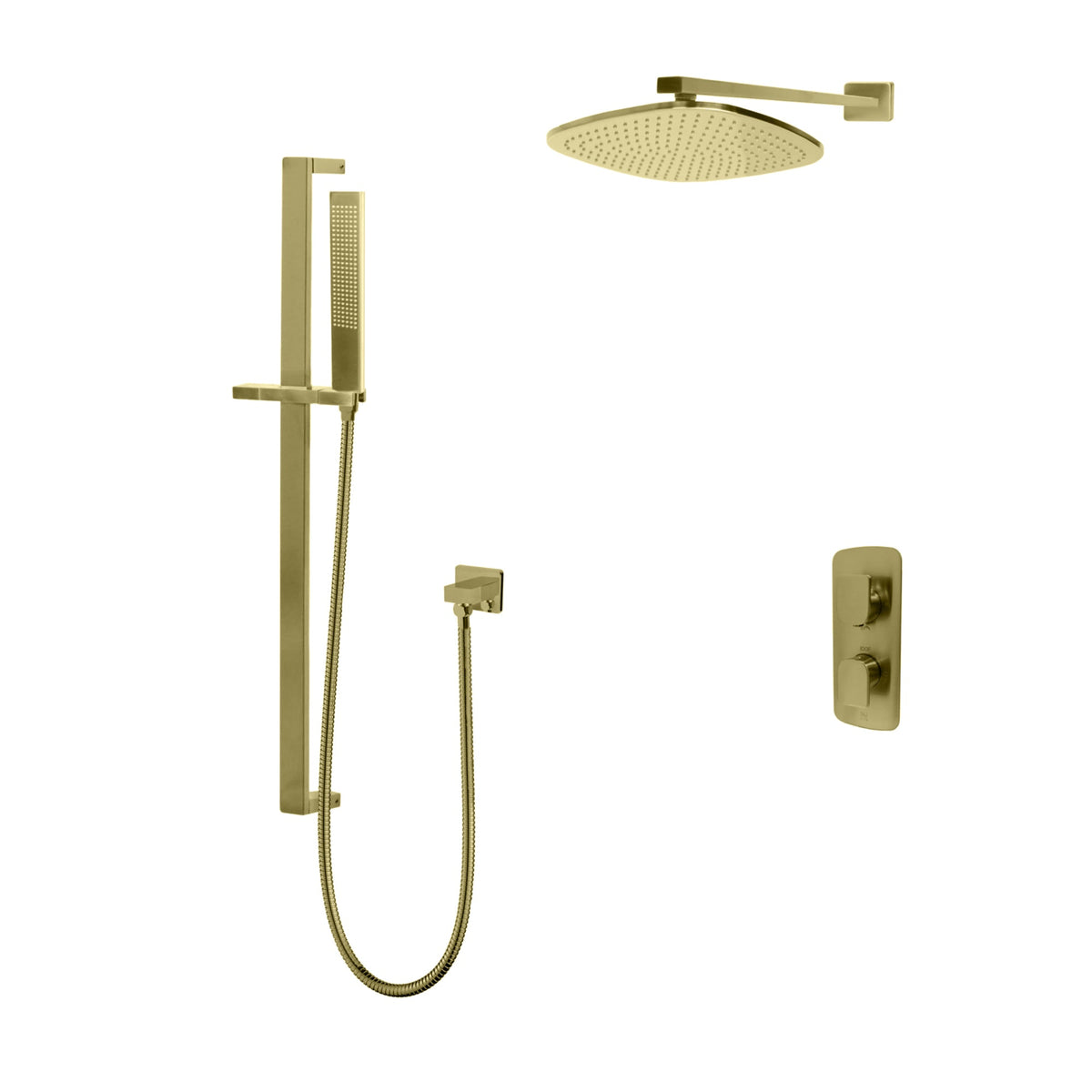 Kodaen 12-Inch TIMELYSS Thermostatic Shower System with Sliding Hand Shower