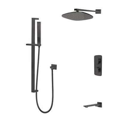 Kodaen 12-Inch TIMELYSS Thermostatic Shower System with Sliding Hand Shower & Tub Spout
