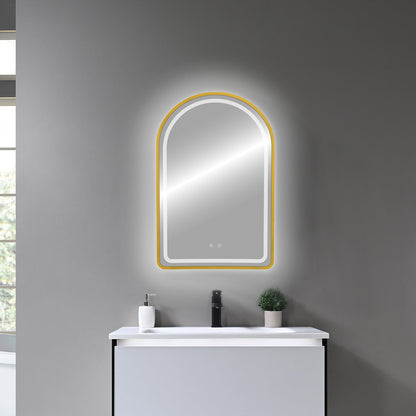Kodaen 24 x 36 in Arch Framed Front-Lit LED Bathroom Mirror