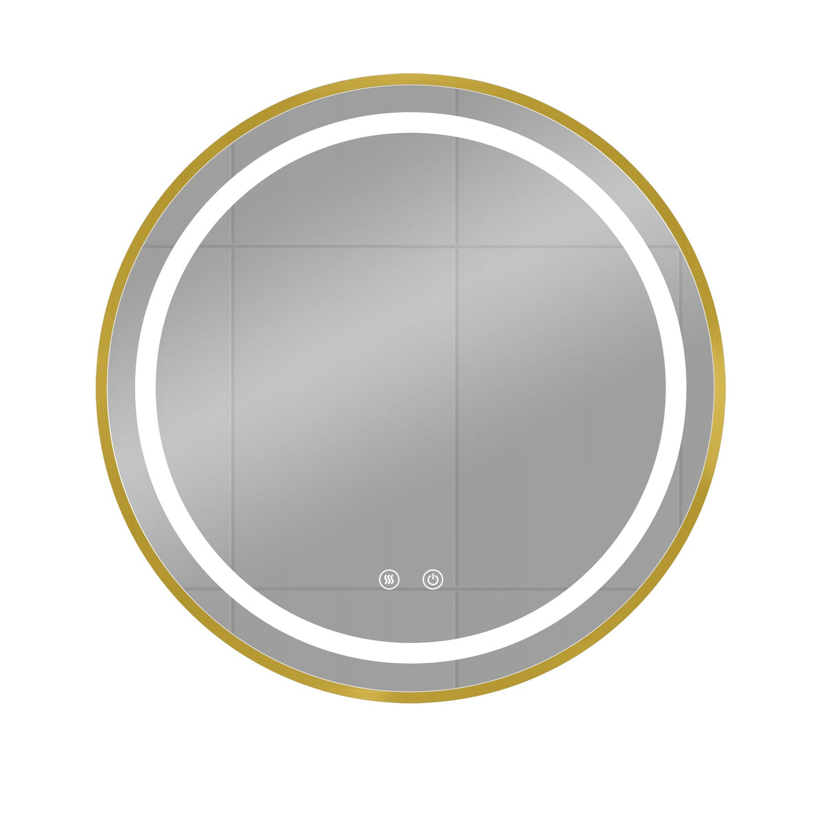 Kodaen 28 x 28 in Roundy Framed Front-Lit LED Bathroom Mirror