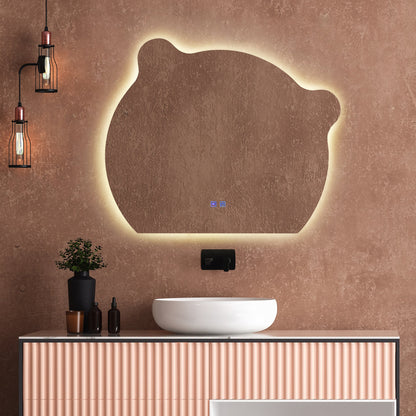 Kodaen 30 x 36 in Kuma Backlit LED Bathroom Mirror